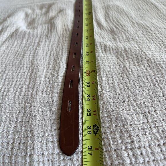 Madewell Belt Womens Small Brown Genuine Italian Leather Brass Buckle Classic - Picture 10 of 11